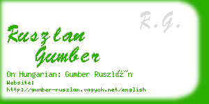 ruszlan gumber business card